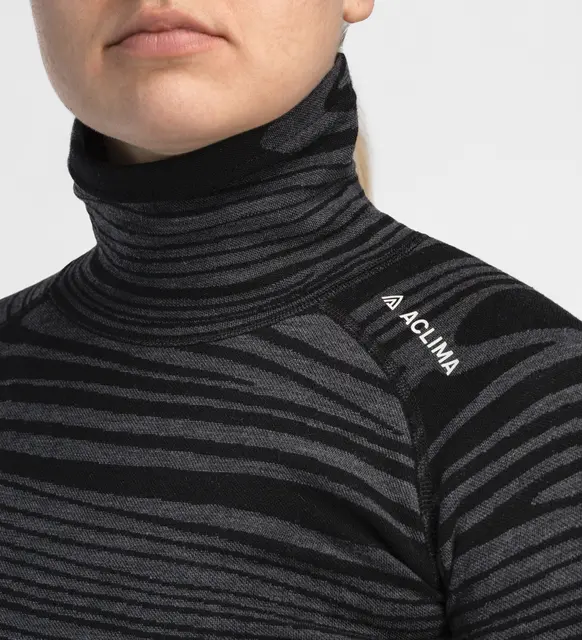 WarmWool Roll Neck W's Black Motion M 