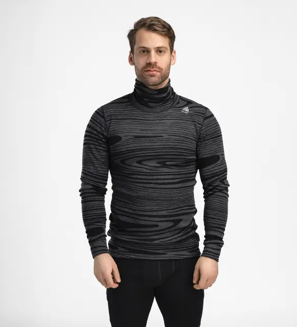 WarmWool Roll Neck M's Black Motion M 
