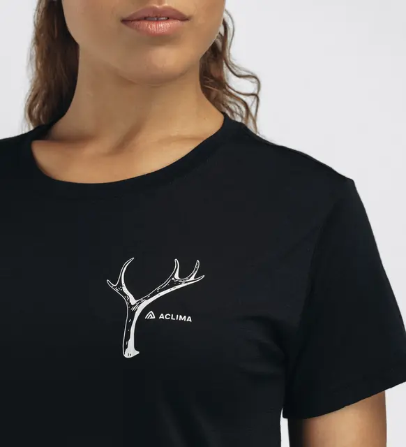 LightWool 140 classic tee antler W's Jet Black M 