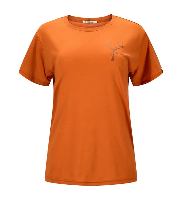 LightWool 140 classic tee antler W's Apricot Orange M 