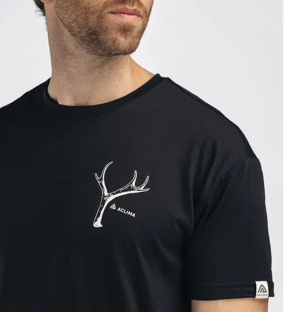 LightWool 140 classic tee antler M's Jet Black L 