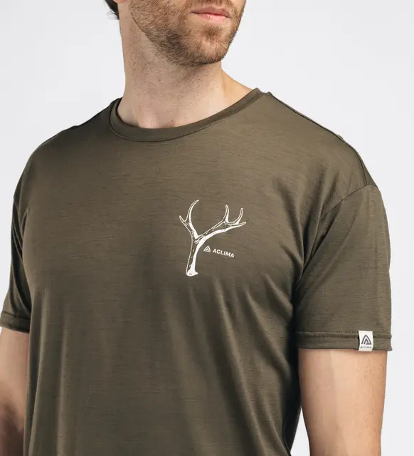 LightWool 140 classic tee antler M's Tarmac L 