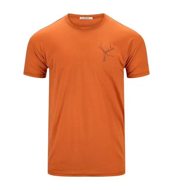 LightWool 140 classic tee antler M's Apricot Orange L 