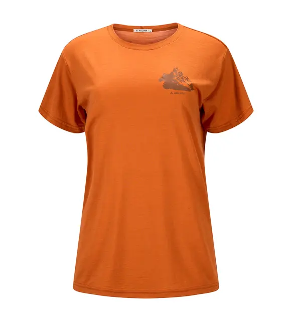 LightWool 140 classic tee mountain W's Apricot Orange XL 