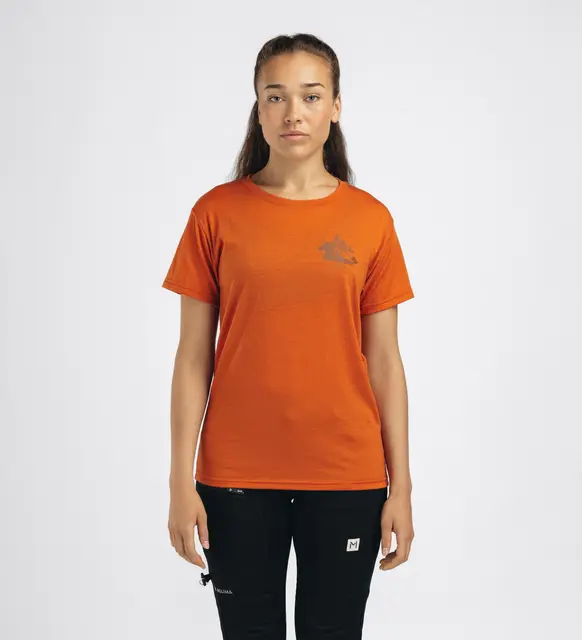 LightWool 140 classic tee mountain W's Apricot Orange XL 