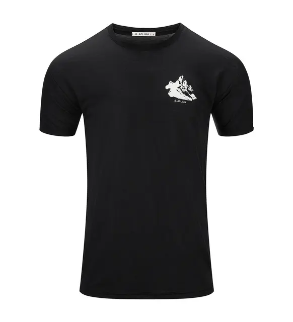 LightWool 140 classic tee mountain M's Jet Black M 