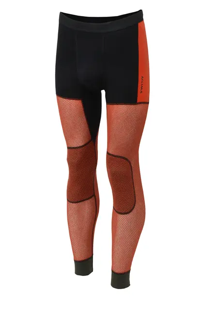WoolNet Hybrid longs M's Jet Black/Tarmac/Gold Flame S 