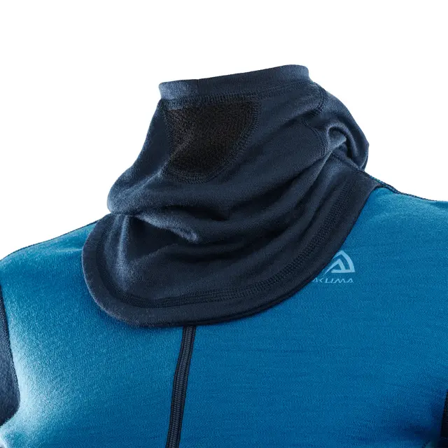 WarmWool hoodsweater w/zip W's Blue Sapphire/Navy Blazer/Azure Blue M 