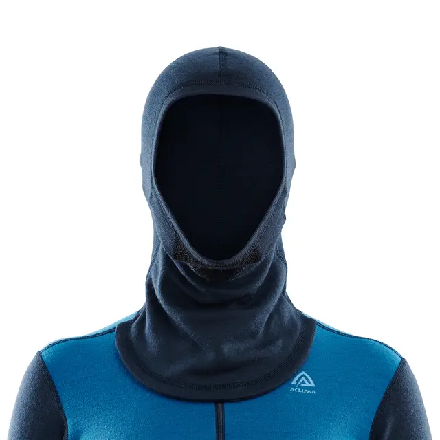 WarmWool hoodsweater w/zip W's Blue Sapphire/Navy Blazer/Azure Blue M 