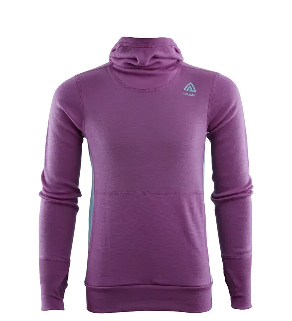 WarmWool hoodsweater Ch Sunset Purple/Reef Waters 120 