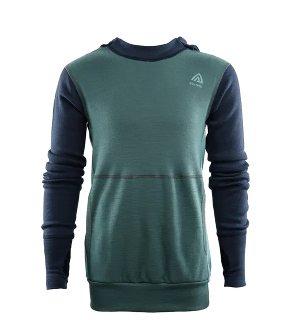WarmWool hoodsweater Jr NorthAtlantic/NavyBlazer/ReefWaters 140 