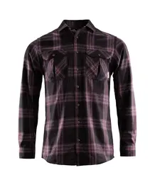 ReBorn woolshirt M&#39;s Check - Dark Grey/ Fudge XL