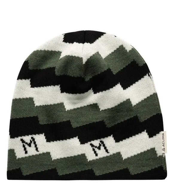 Lars Monsen beanie Jet Black/ Nature/Olive Night 