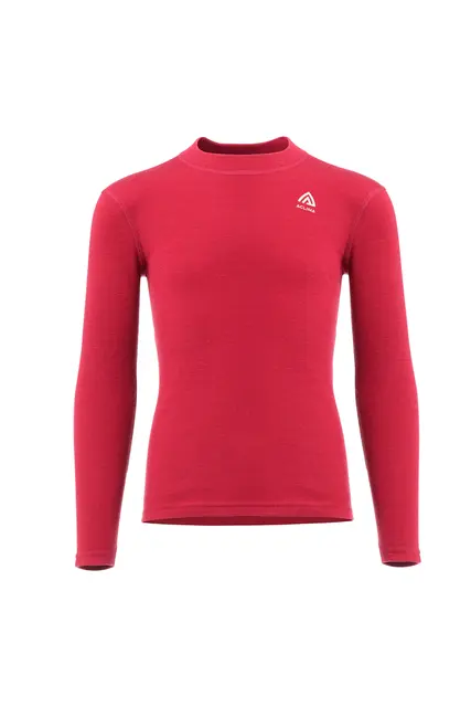 WarmWool crewneck Jr Jester Red / Beige Melange 140 