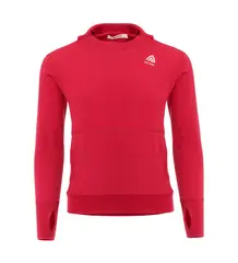 WarmWool hoodsweater Jr Jester Red / Beige Melange 160