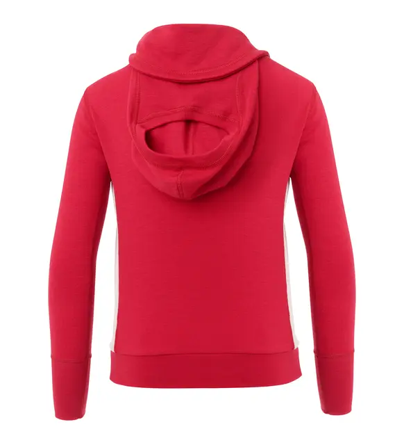 WarmWool hoodsweater Jr Jester Red / Beige Melange 160 