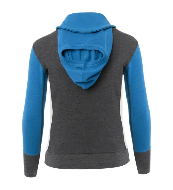 WarmWool hoodsweater Jr Corsair / Marengo / Beige Melange 140 