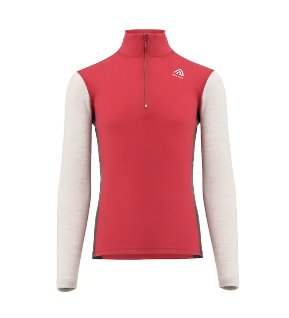 WarmWool mockneck Jr Jester Red / Beige Melange / Marengo 160 
