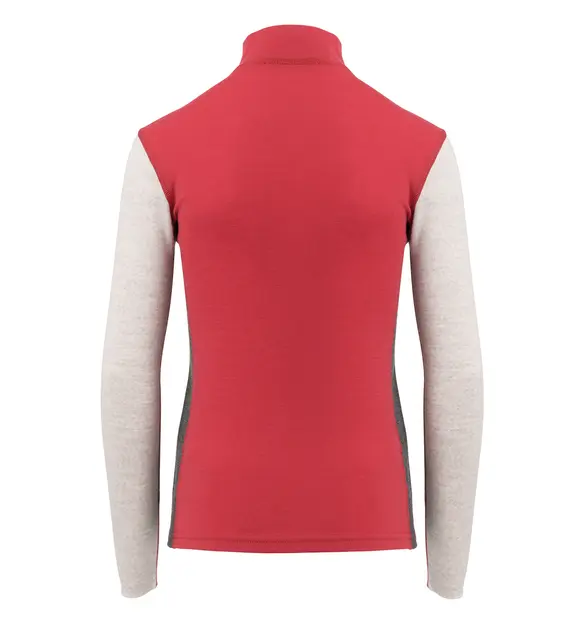 WarmWool mockneck Jr Jester Red / Beige Melange / Marengo 160 