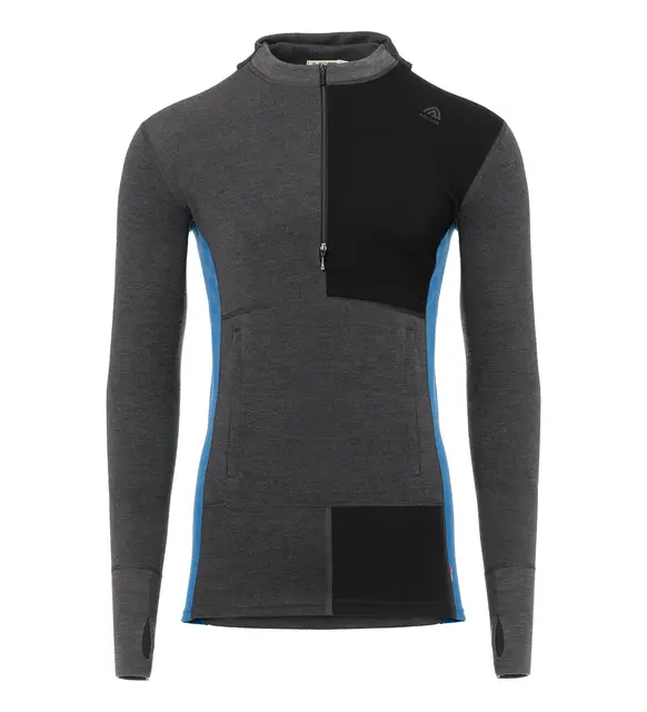 WarmWool hoodsweater w/zip M's Marengo/Jet Black/Corsair L 