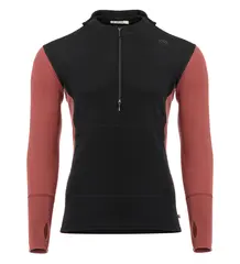 WarmWool hoodsweater w/zip M&#39;s Jet Black/Spiced Apple M