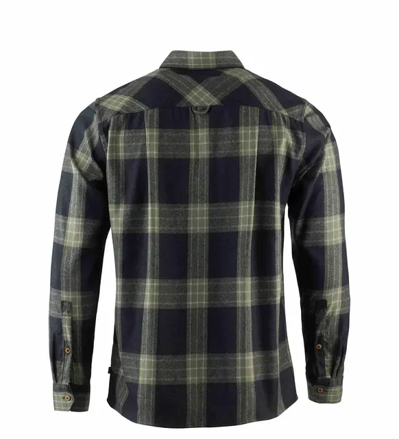 ReBorn woolshirt M's Check Dark Grey / Salvia L 