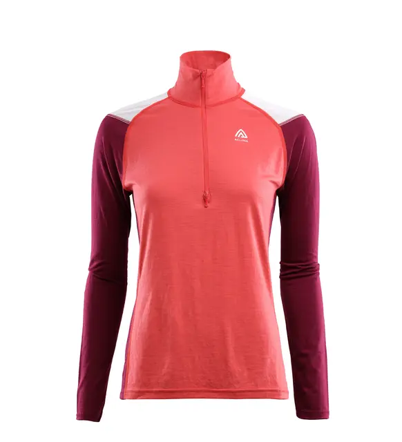 LightWool 140 reinforced mockneck W's Baked Apple/Zinfandel/Nature S 