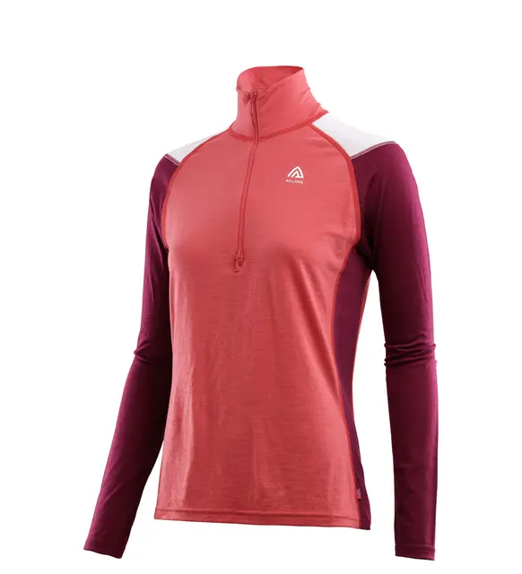 LightWool 140 reinforced mockneck W's Baked Apple/Zinfandel/Nature S 