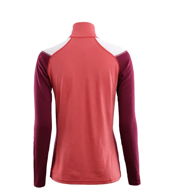 LightWool 140 reinforced mockneck W's Baked Apple/Zinfandel/Nature S 