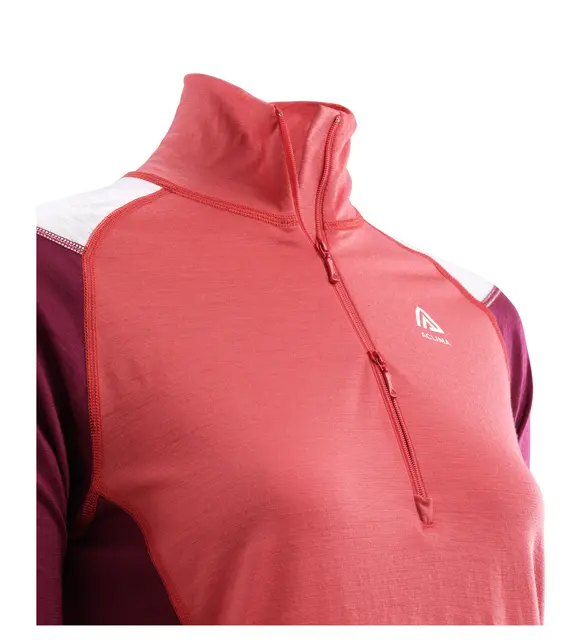 LightWool 140 reinforced mockneck W's Baked Apple/Zinfandel/Nature S 